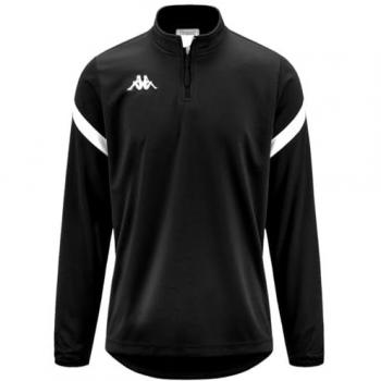 Sudadera Kappa Dolvole para Hombre, Negro y Blanco, Talla S