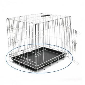 Base de plástico resistente para jaula metálica para perro tamaño XXL (123 cm)