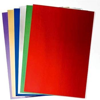 Baker Ross AC374 Cartulina A4 Metalizada en 6 Colores