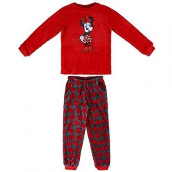 CERDÁ LIFE'S LITTLE MOMENTS Pijama Largo Coral Minnie Conjuntos, Rojo