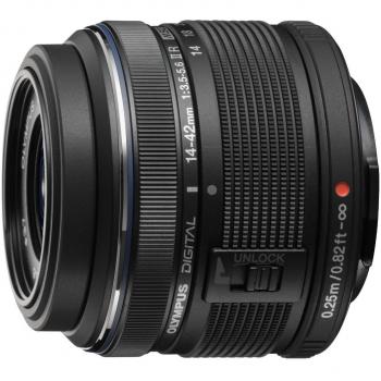 Objetivo Olympus M.Zuiko Digital II R, Zoom Estándar 14-42mm F3.5-5.6, Compatible con Cámaras MFT, Color Negro