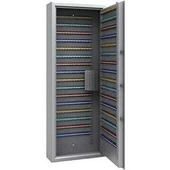 Caja de caudales para llaves ajustable gris con 480 ganchos - 1600 x 600 x 200 mm