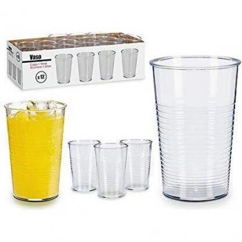 Bigbuy Home S3602423 Set de Vasos Transparente, 3 Piezas