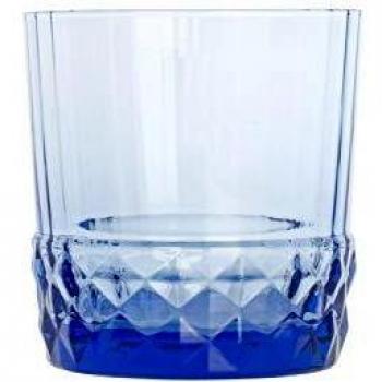 Pack De 6 Vasos America 20'S Bormioli 30Cl Con Relieve Azul