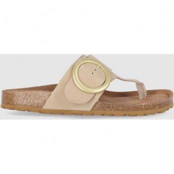 Sandalias planas de mujer Chika10 Leather KONIL 02 en color beige
