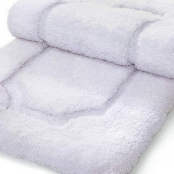 Lifewit Alfombra De Baño Tacto Suave Antideslizante,Alfombrilla,Blanco