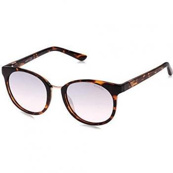 Guess GU7601 Round Dark Havana Bordeaux Mirror Sunglasses 52 mm