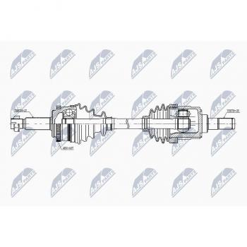 Árbol de transmisión NTY NPW-KA-343 con características de alta resistencia y durabilidad