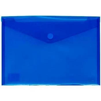 Grafoplás 04872230. Sobre plástico tamaño folio － 12 unidades color azul