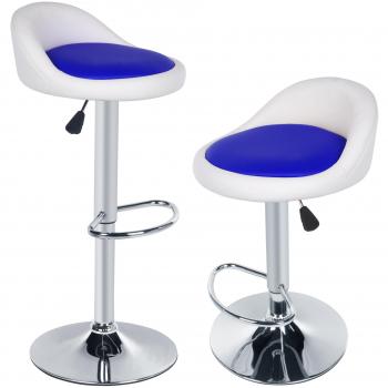 Tomasa 2pcs Silla de Taburete Ajustable de la Barra Taburete de Bar Giratorio del Cuero Sintético