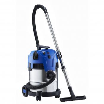 Nilfisk Aspirador de Bricolaje Multi II 22 INOX, con indicador de Limpieza del Filtro, 270 W, 22 litros, 72 Decibelios, Azul/Gris