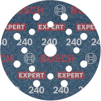 Disco de Lija Bosch Expert O780 125 mm Grano 240 para Madera Dura y Pintura - 50 Unidades