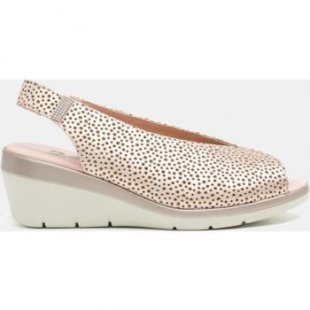 Sandalias cuña de mujer en piel con confort