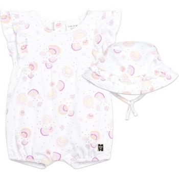 Carrement Beau - Conjunto de bebé niña de pelele y gorrito en color blanco de algodón