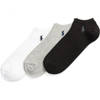 Polo Ralph Lauren - Pack de 3 Calcetines Tobilleros para Hombre con Bordado de Caballo