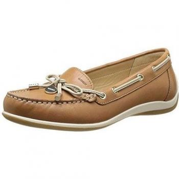 Geox D Yuki A - Mocasines para mujer, color marrón