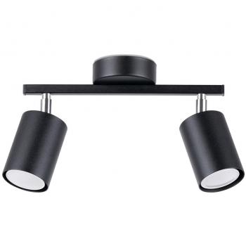 Sollux Lemmi Plafón - Plafones LED modernos para dormitorio y salón - Color negro - 50-60Hz, 220-230V, GU10