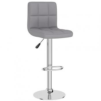 Taburete de cocina de tela gris claro moderno ajustable para casa, pub, bistró y restaurante
