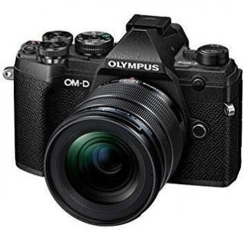 Olympus OM-D E-M5 Mark III - Kit de cámara del sistema Micro Four Thirds System Camera Kit, 20 MP sensor, enfoque automático, video 4K, Wi-Fi, plata, incluye objectivo M.Zuiko PRO Lens 12-45 mm, negro