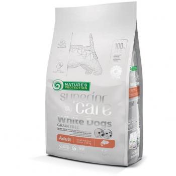 Nature's Protection Adulto Pelo Blanco Grain Free Razas Pequeñas Salmón 1,5 kg + Snack 50 gr