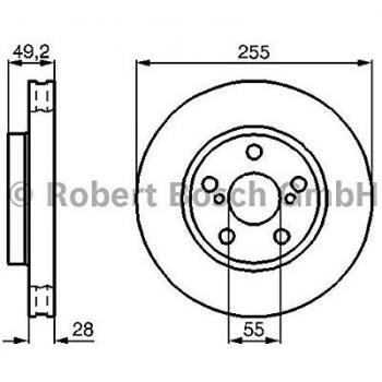 Disco de freno BOSCH 0 986 478 858, frente, ventilado, 1 pieza