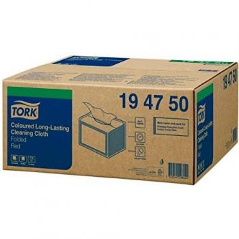 Tork 194750 - Paquete de 40 paños de limpieza, color rojo