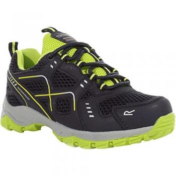 Regatta Kids Vendeavour Low Rise Waterproof Walking Shoes - Navy Lime Punch, Size: UK Junior 2.5