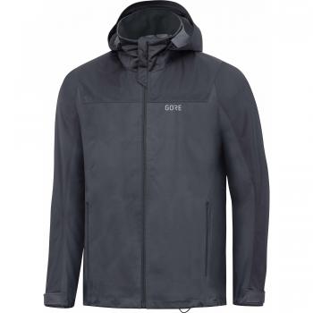 GORE WEAR R3 Chaqueta de Hombre con Capucha GORE-TEX, M, Gris oscuro/Negro