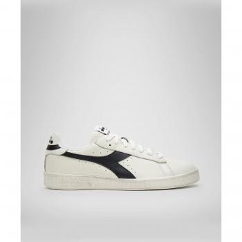 Diadora Game L Low Waxed Unisex Sneakers with Logo - White Black Size 45