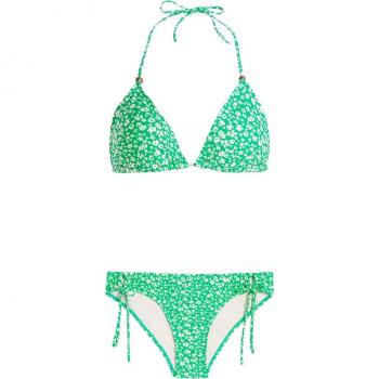 Bikini de mujer Protest Prtale 23 con estampado vibrante, tirantes ajustables, sujetador con copas suaves, parte inferior de corte brasileño y tejido resistente al cloro