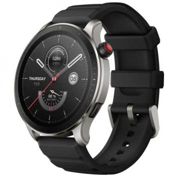 Reloj Inteligente Amazfit GTR 4 Negro con GPS, 150 Modos de Deporte, Llamadas Bluetooth, Almacenamiento de Música y Batería de 14 Días