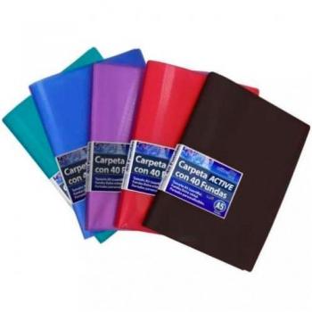 CARPETA A5 40 FUNDAS SUPRA COLORES SURTIDOS