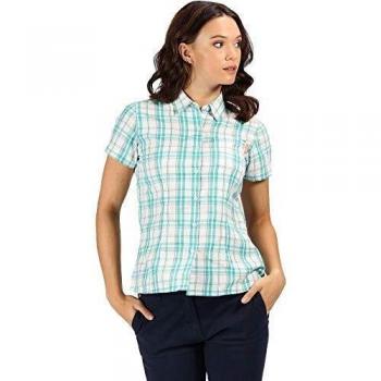 Regatta Mindano IV - Camisa de Manga Corta para Mujer de Secado rápido, Mujer, Camisa, RWS100, Cerámica, 40