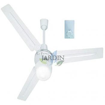Ventilador de Techo Suinga con Luz 120 cm, 60W, Silencioso y Mando con Cable