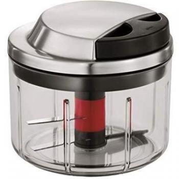 Rösle Multi Food Chopper - Stainless Steel, Manual, 0.6L Capacity, Black/Red/Transparent