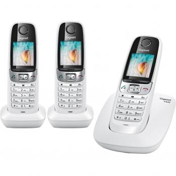 Gigaset C620 Trio - Teléfono fijo analógico, color blanco