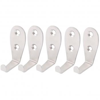 sourcingmap® Gancho Colgador Longitud De 60Mm De Acero Inoxidable Solo Percha De Ropa 5 Pcs