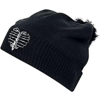 Heartless Rayne Rockabilly Beanie for Women - Black