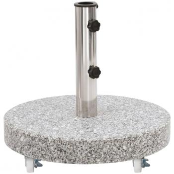vidaXL Parasol Base Granite 30 kg Round Grey