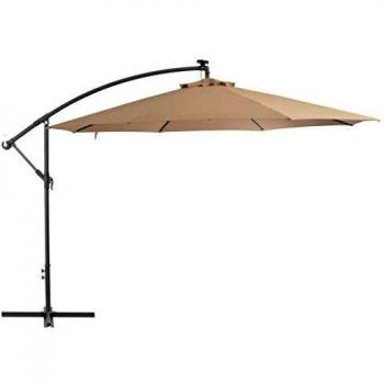Cantilever Garden Parasol with Aluminum Pole 350 cm Taupe