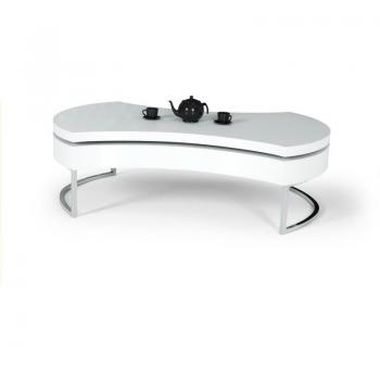 Mesa de Centro Houston 167 Ovalada MDF Blanco 115x80x38 cm