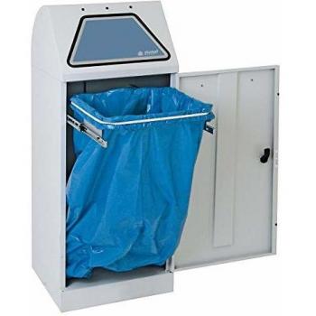 Recipiente para separar materiales Kaiserkraft 521270, trampilla accionada a mano, capacidad 75 litros