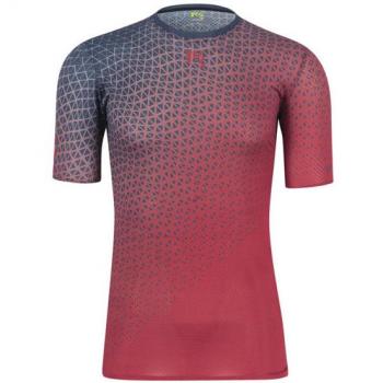 Camiseta de Manga Corta Karpos Lavaredo Ultra Granate Claro Azul Noche - XL