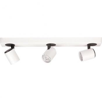 Foco de techo moderno Italux Elvira Sand blanco y arena negro, 3 luces, aluminio, pantalla blanca, tipo de bombilla GU10