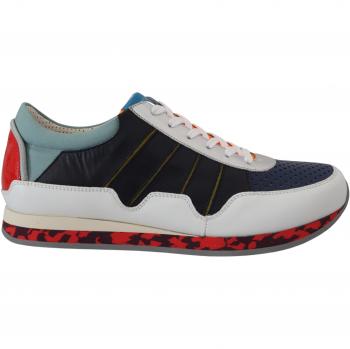 Dolce & Gabbana Multicolor Leather Sport Low Top Sneakers - EU41/US8