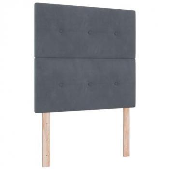 Cabecera LED 100 cm Gris Oscuro Terciopelo con Diseño Moderno y Altura Ajustable