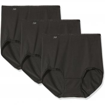 Braguitas Maxi Sloggi Tai 24/7 (Pack de 3) - Microfibra Suave y Elástica, Color Negro