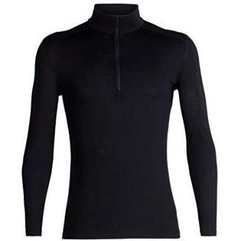 Icebreaker 200 Oasis LS Half Zip Chaqueta, Hombre, Negro, XL
