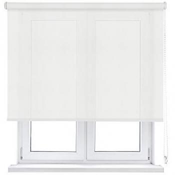 Estor Enrollable Easy Fix Screen 10% Blanco 60 x 190 cm - Fabricado en España - Garantía 5 Años