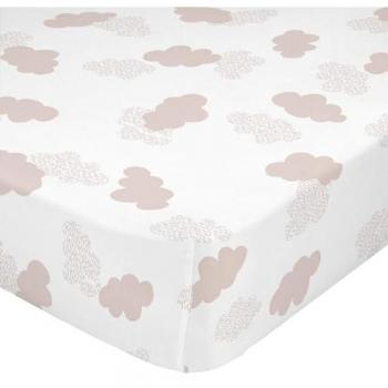 Sábana Ajustable Rosa 100% Algodón 150 TC - Suavidad Como las Nubes (90x200 cm)